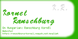 kornel ranschburg business card